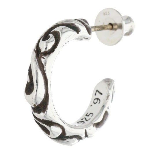 Chrome Hearts SCROLL HOOP Silver Earring Size ONE SIZE