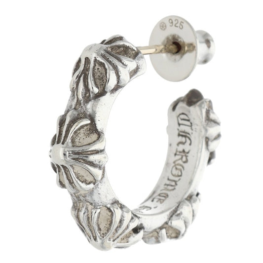Chrome Hearts HOOP CROSS SML Silver Earring Size ONE SIZE