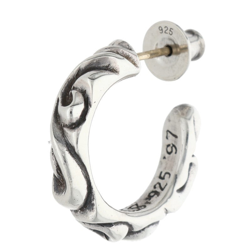 Chrome Hearts HOOP SCROLL 1 Silver Earring Size ONE SIZE