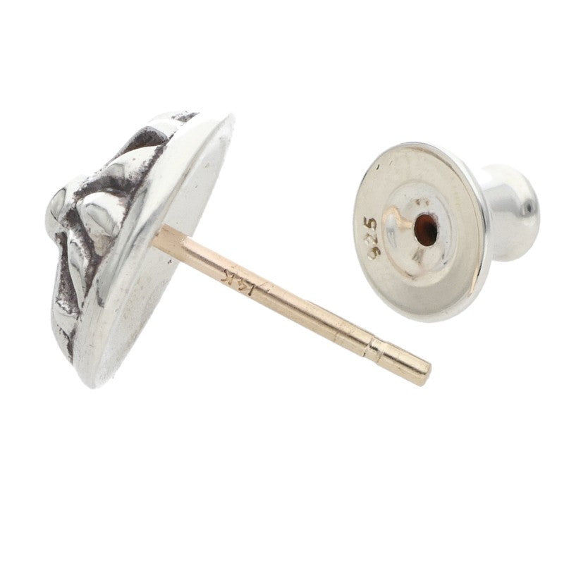 Chrome Hearts Cross Ball Stud Silver Earring Size ONE SIZE
