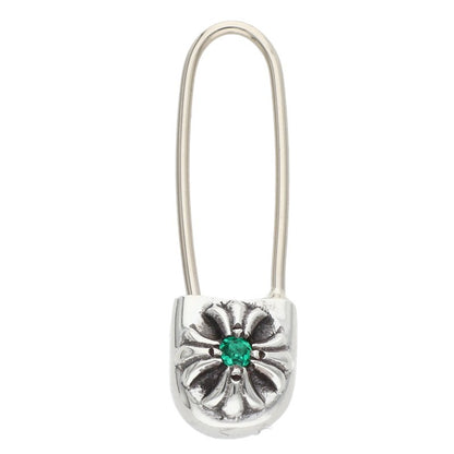 Chrome Hearts Safety Pin Emerald Silver Size ONE SIZE