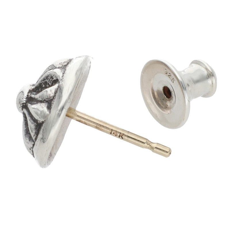 Chrome Hearts Cross Ball Stud Silver Earring Size ONE SIZE