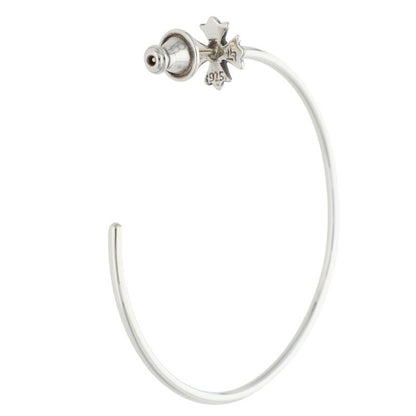 Chrome Hearts CH Plus Hoop Silver Earring Size ONE SIZE