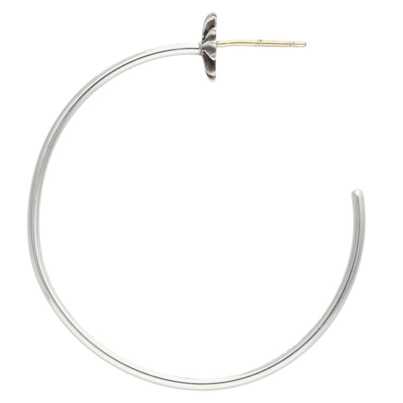 Chrome Hearts CH Plus Hoop Silver Earring Size ONE SIZE