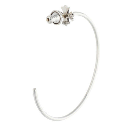 Chrome Hearts CH Plus Hoop Silver Earring Size ONE SIZE
