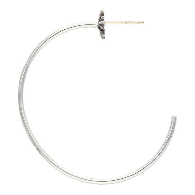 Chrome Hearts CH Plus Hoop Silver Earring Size ONE SIZE