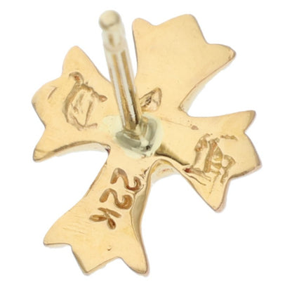 Chrome Hearts 22K CH Cross Stud Gold Earring