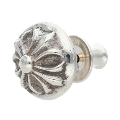 Chrome Hearts Silver Cross Ball Stud Earring
