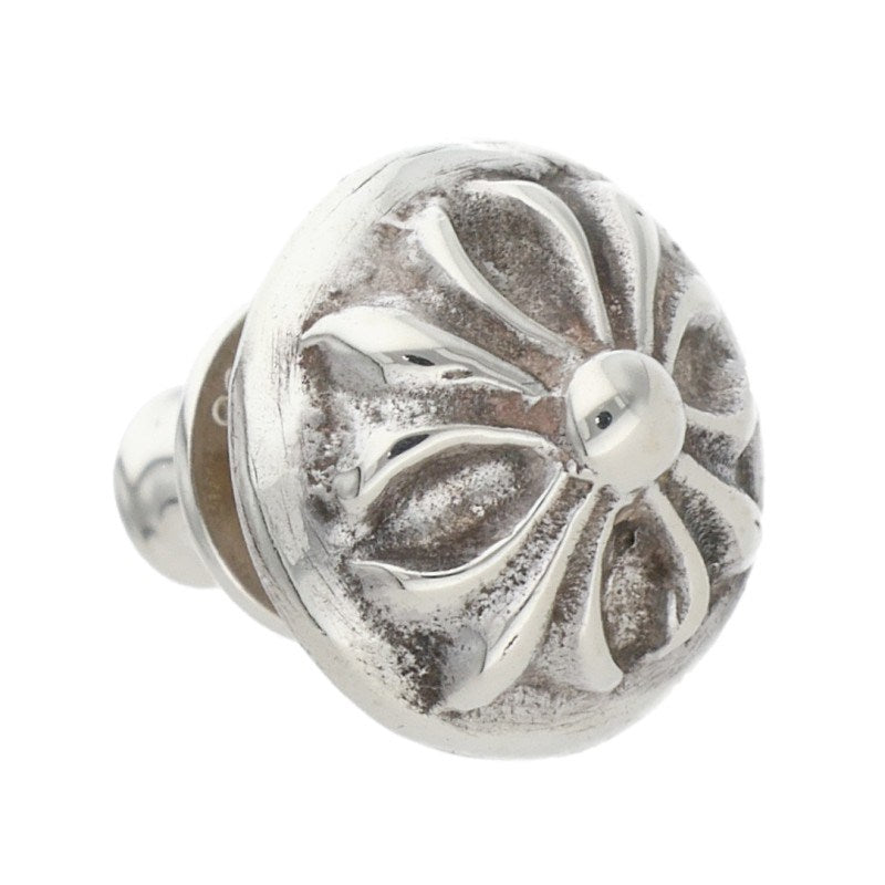 Chrome Hearts Silver Cross Ball Stud Earring