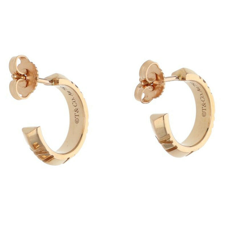 TIFFANY&Co. Atlas X Small K18YG Hoop Earrings Size ONE SIZE