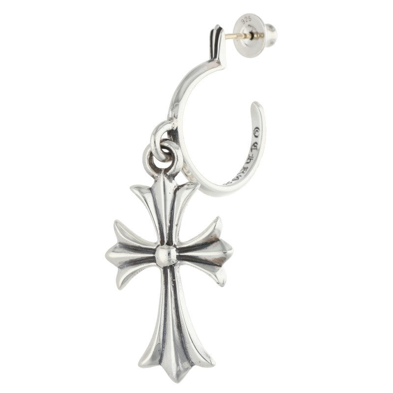 Chrome Hearts Tiny CH Cross Hoop Silver Size ONE SIZE
