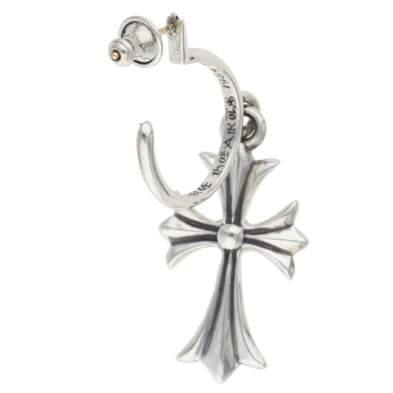 Chrome Hearts Tiny CH Cross Hoop Silver Size ONE SIZE