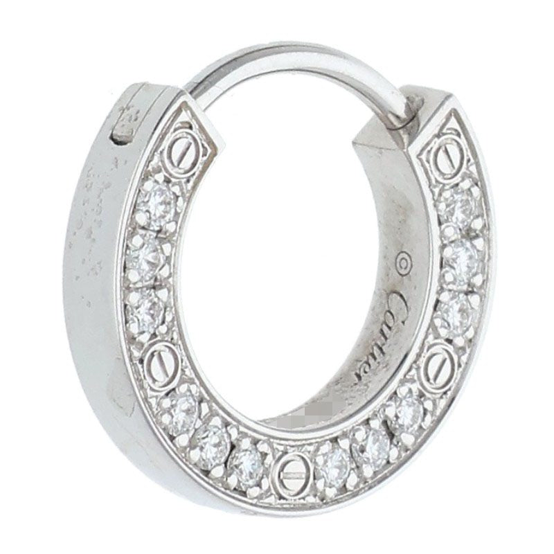 Cartier LOVE K18WG Diamond Single Earring Size ONE SIZE