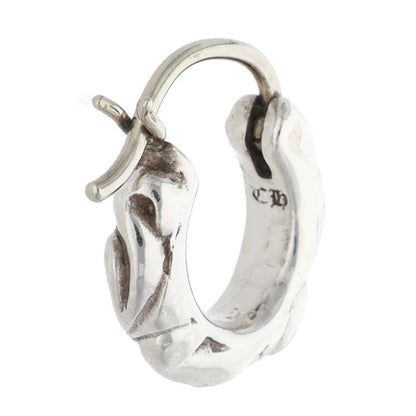 Chrome Hearts Tiny Scroll Hoop Silver Earring Size ONE SIZE