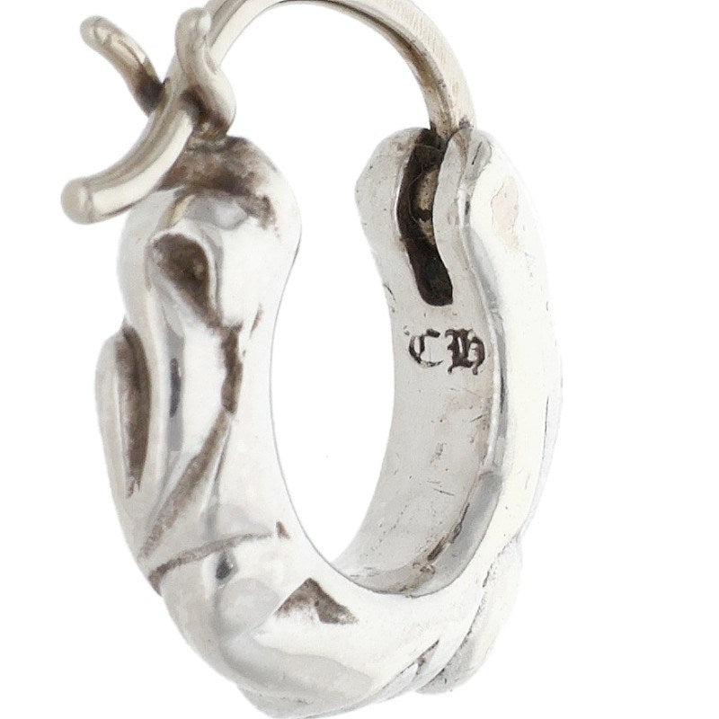 Chrome Hearts Tiny Scroll Hoop Silver Earring Size ONE SIZE