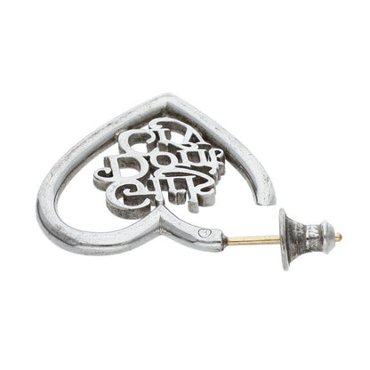 CAREERING x Girls Don't Cry Heart Logo Silver Earrings