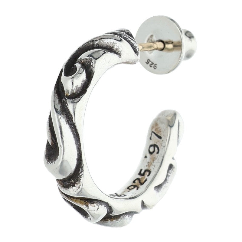 Chrome Hearts Scroll Hoop Silver Single Size ONE SIZE