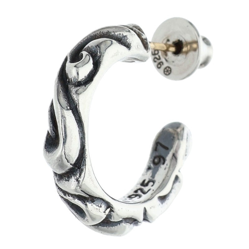Chrome Hearts Scroll Hoop Silver Single Size ONE SIZE