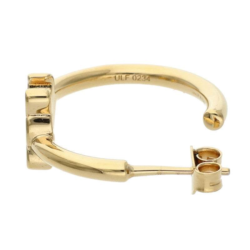 CELINE Asymmetric Hoop Triomphe Logo Gold Size ONE SIZE