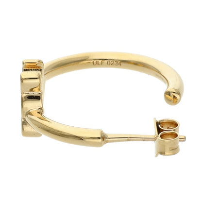 CELINE Asymmetric Hoop Triomphe Logo Gold Size ONE SIZE