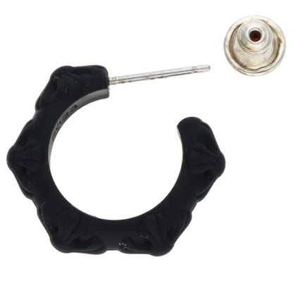 Chrome Hearts Rubber Cross Band Hoop Earring Size ONE Black