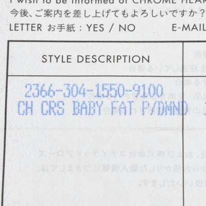 Chrome Hearts Baby Fat PAVE Silver Earring Size ONE SIZE