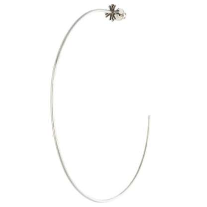 Chrome Hearts CH Plus Hoop 925 Silver Earring Size ONE SIZE