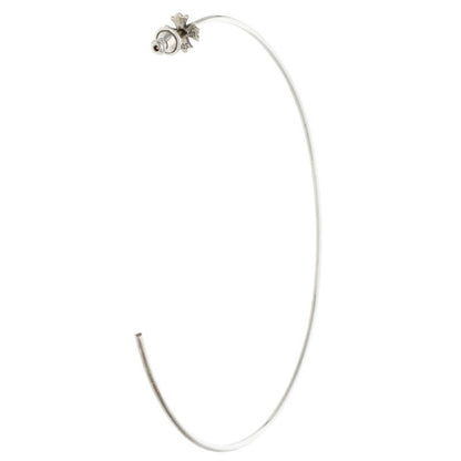 Chrome Hearts CH Plus Hoop 925 Silver Earring Size ONE SIZE