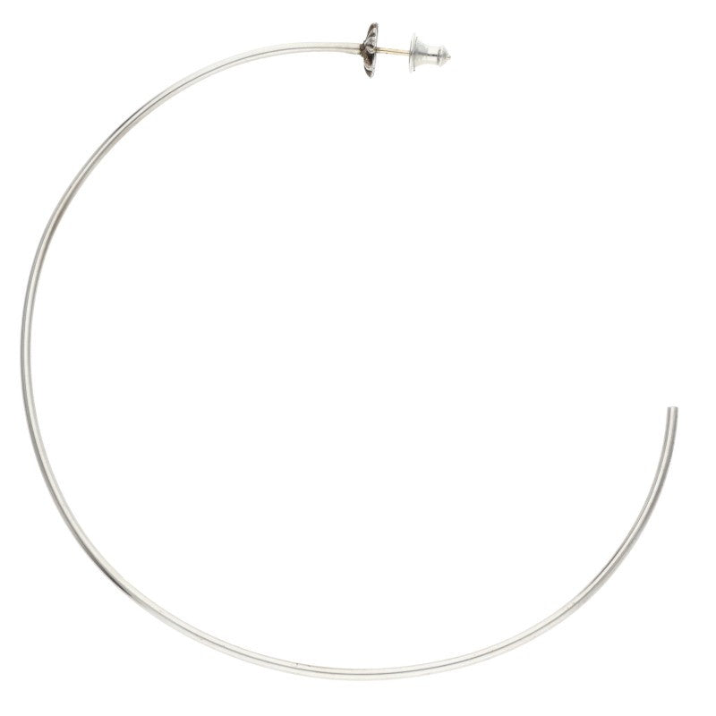 Chrome Hearts CH Plus Hoop 925 Silver Earring Size ONE SIZE