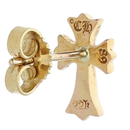 Chrome Hearts 22K CH Cross Fat Gold Earring Size ONE SIZE