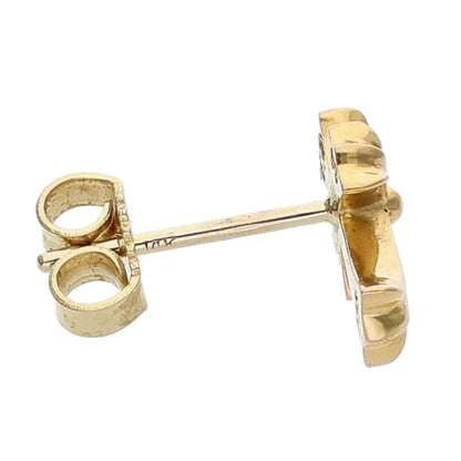 Chrome Hearts 22K CH Cross Fat Gold Earring Size ONE SIZE