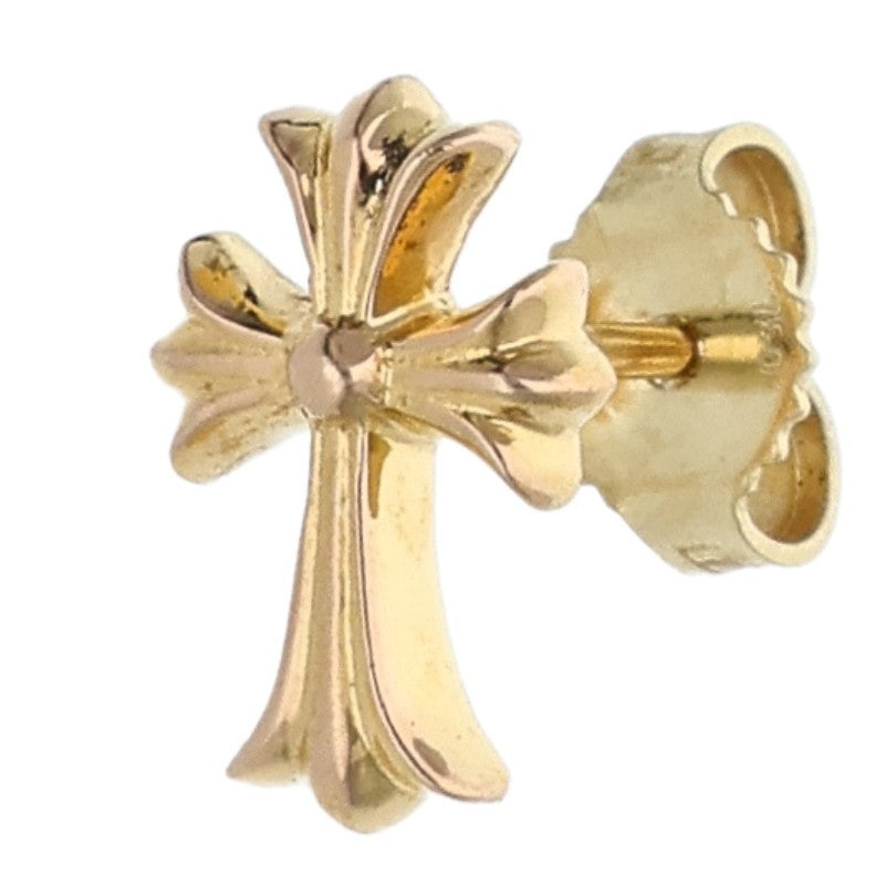 Chrome Hearts 22K CH Cross Fat Gold Earring Size ONE Yellow