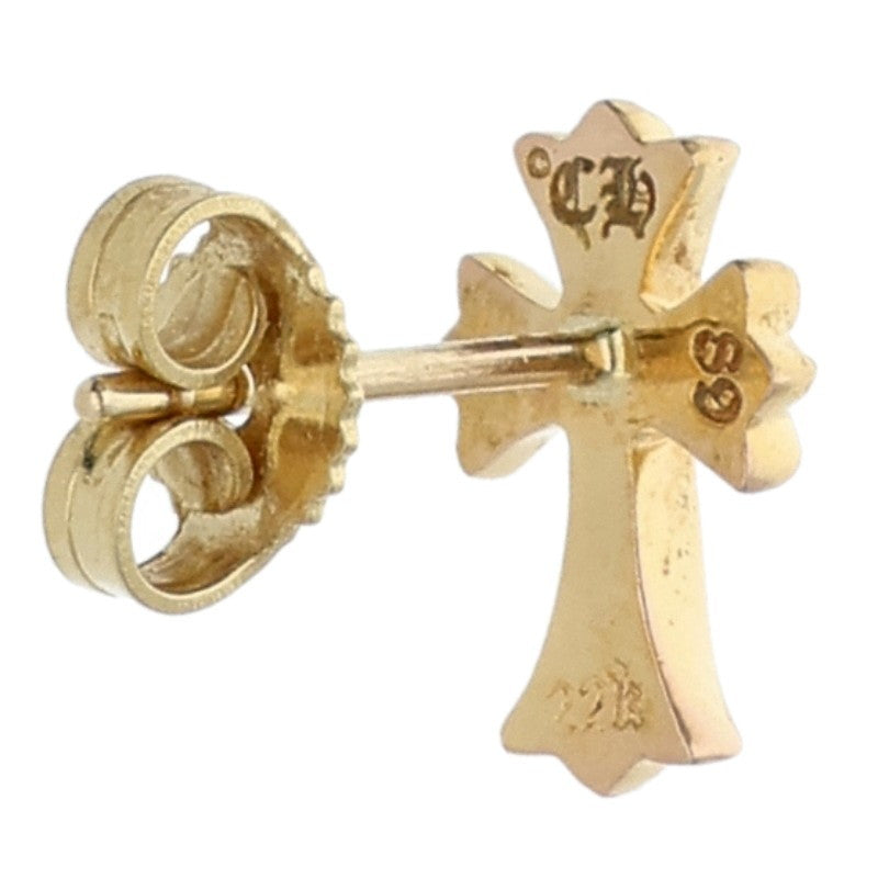 Chrome Hearts 22K CH Cross Fat Gold Earring Size ONE Yellow