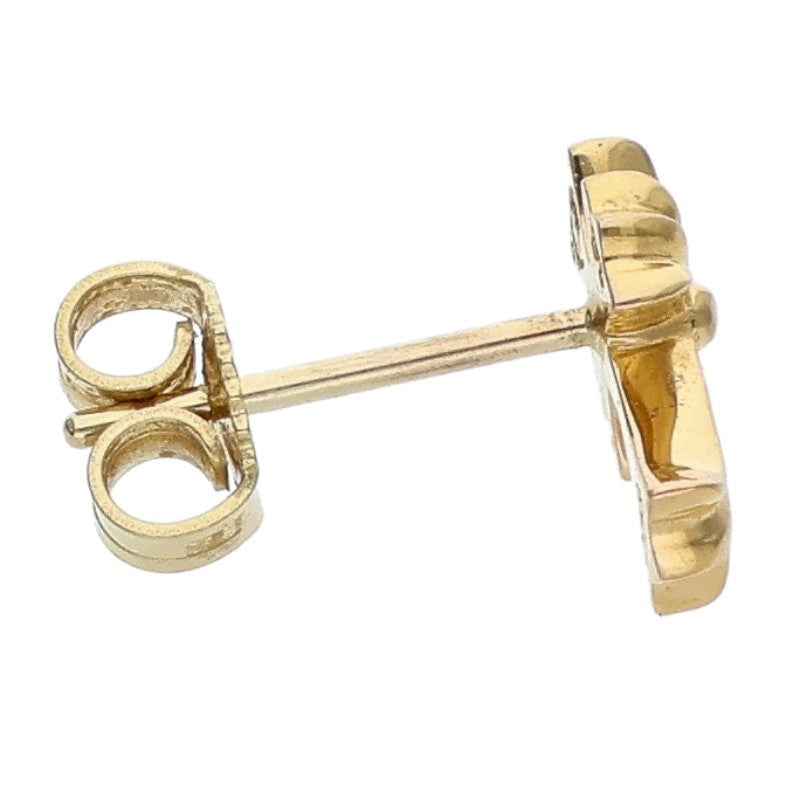 Chrome Hearts 22K CH Cross Fat Gold Earring Size ONE Yellow
