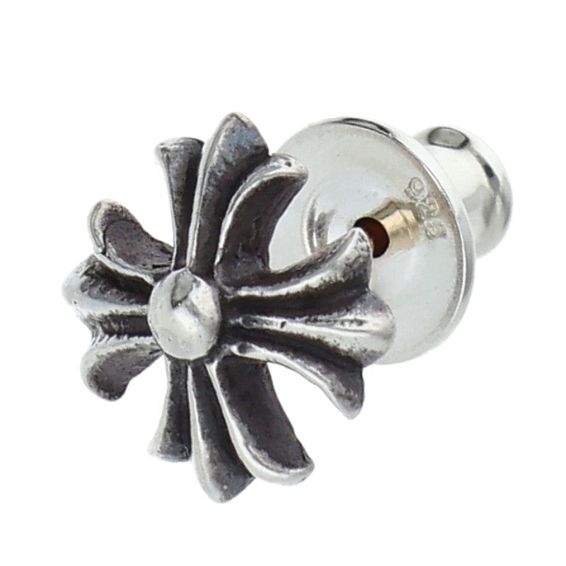 Chrome Hearts No2 CH Plus Stud Silver Earring Size ONE SIZE