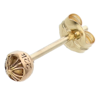 Chrome Hearts 22K Mini Cross Ball Stud Earring Size ONE SIZE