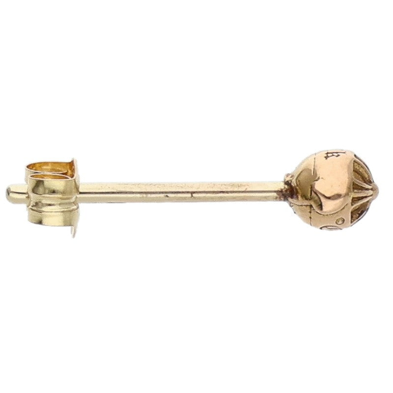 Chrome Hearts 22K Mini Cross Ball Stud Earring Size ONE SIZE