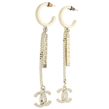 CHANEL P20C CC Mark Rhinestone Earrings Size ONE SIZE