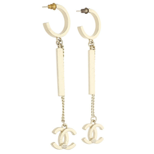 CHANEL P20C CC Mark Rhinestone Earrings Size ONE SIZE