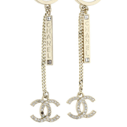 CHANEL P20C CC Mark Rhinestone Earrings Size ONE SIZE