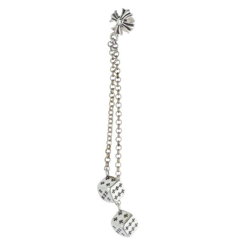 Chrome Hearts Chain Drop Dice Silver Earring Size ONE SIZE