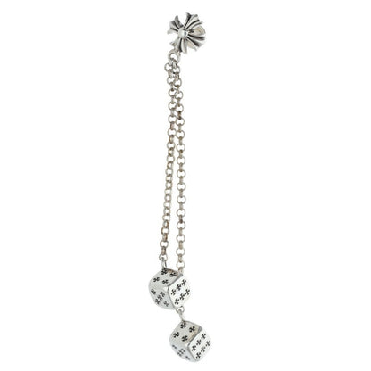 Chrome Hearts Chain Drop Dice Silver Earring Size ONE SIZE