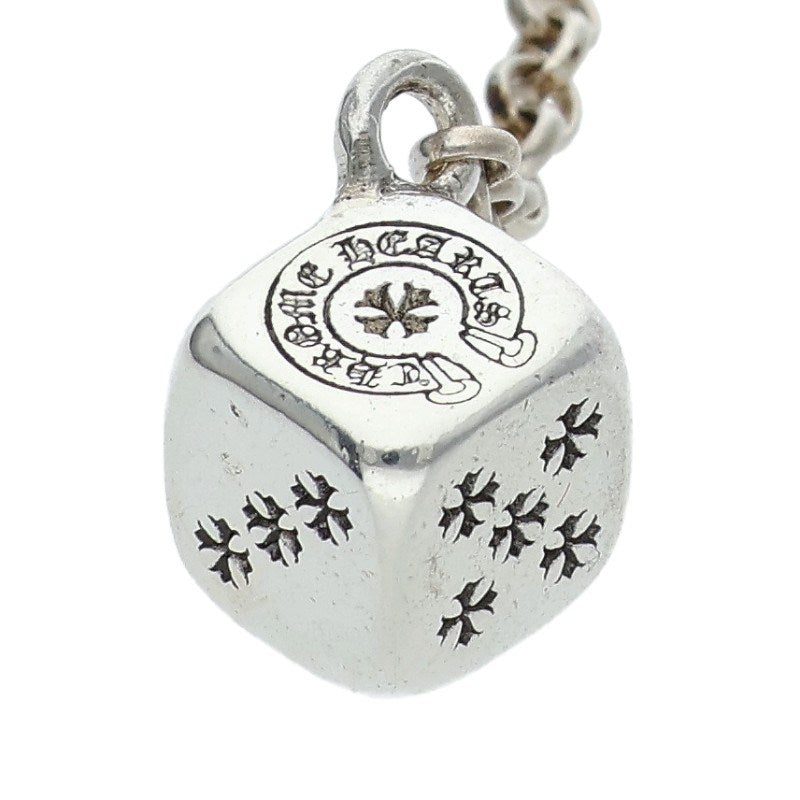Chrome Hearts Chain Drop Dice Silver Earring Size ONE SIZE