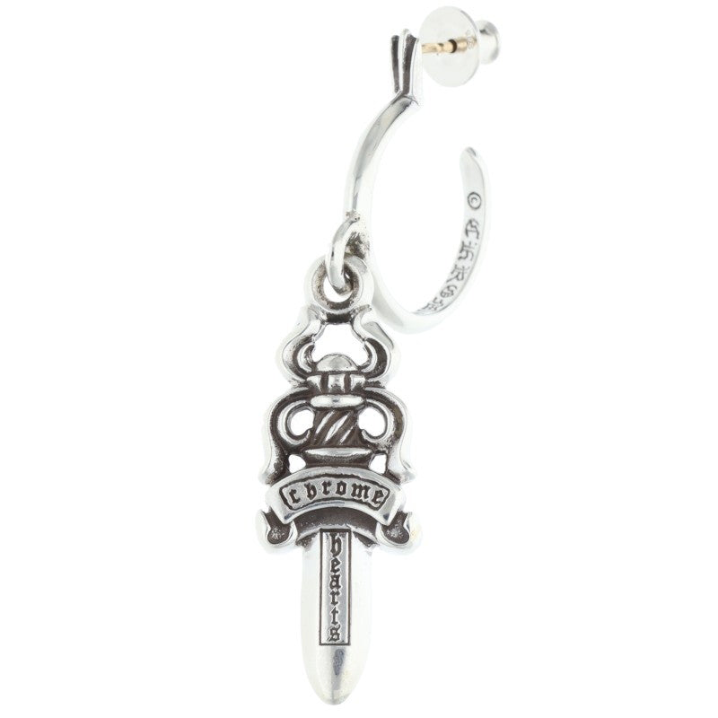Chrome Hearts #5 Dagger Hoop Silver Earring Size ONE SIZE