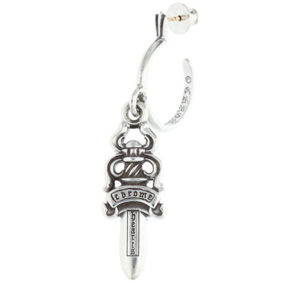 Chrome Hearts #5 Dagger Hoop Silver Earring Size ONE SIZE