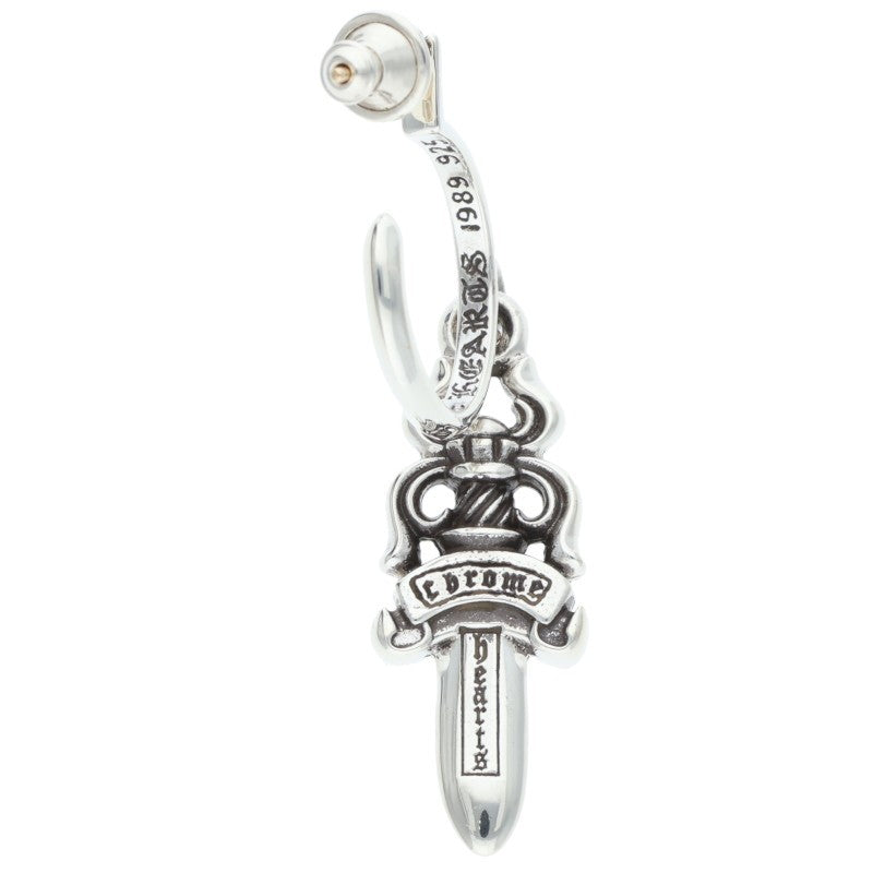 Chrome Hearts #5 Dagger Hoop Silver Earring Size ONE SIZE