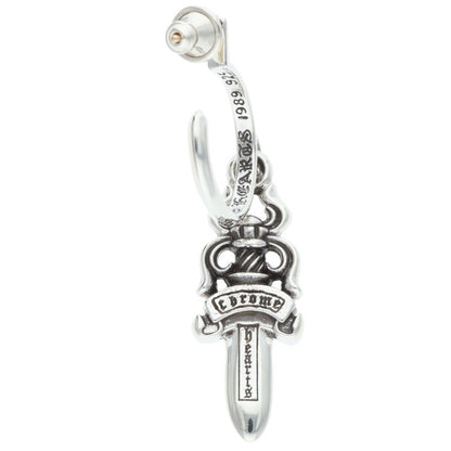Chrome Hearts #5 Dagger Hoop Silver Earring Size ONE SIZE