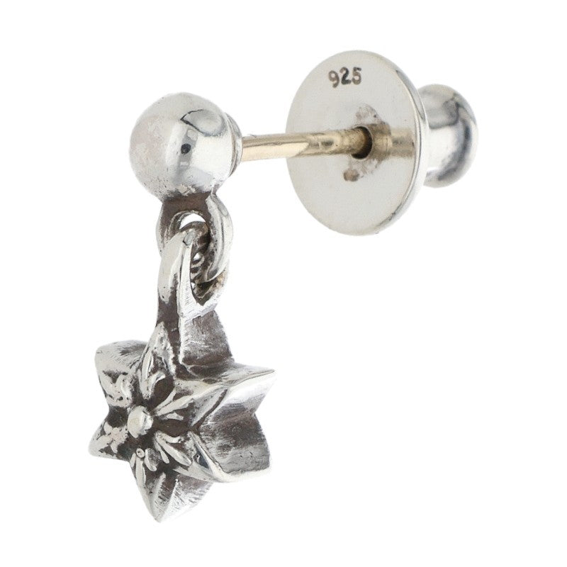 Chrome Hearts Tiny Star Drop Silver Earring Size ONE SIZE