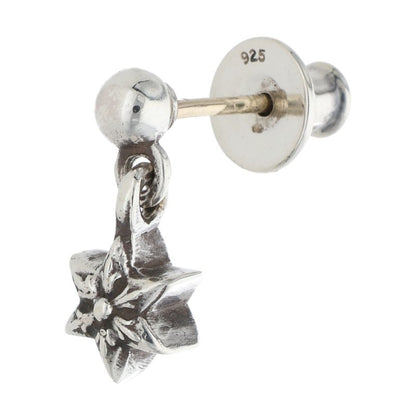 Chrome Hearts Tiny Star Drop Silver Earring Size ONE SIZE