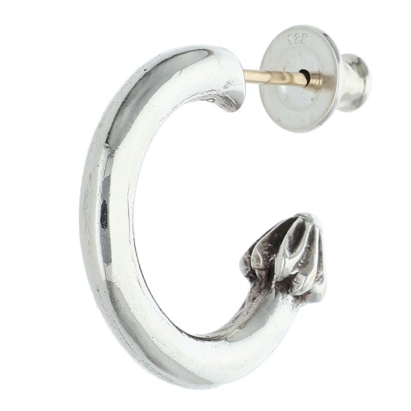 Chrome Hearts Plain Hoop Silver Earring Size ONE SIZE